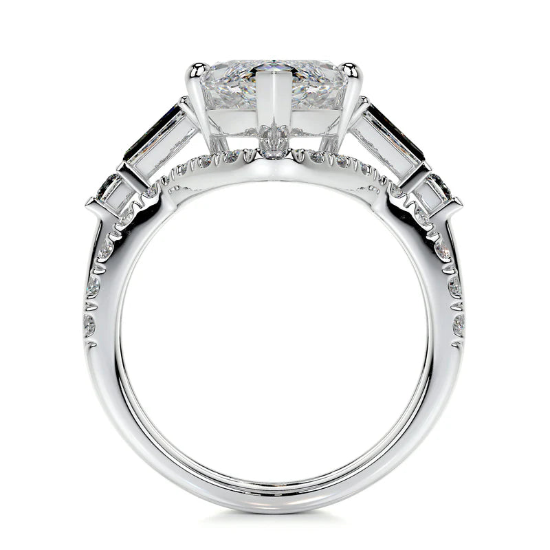 White :: IGI certified marquise lab diamond three stone ring luxury engagement ring