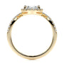 Yellow :: handcrafted pear halo lab diamond engagement ring luxury fine jewelry