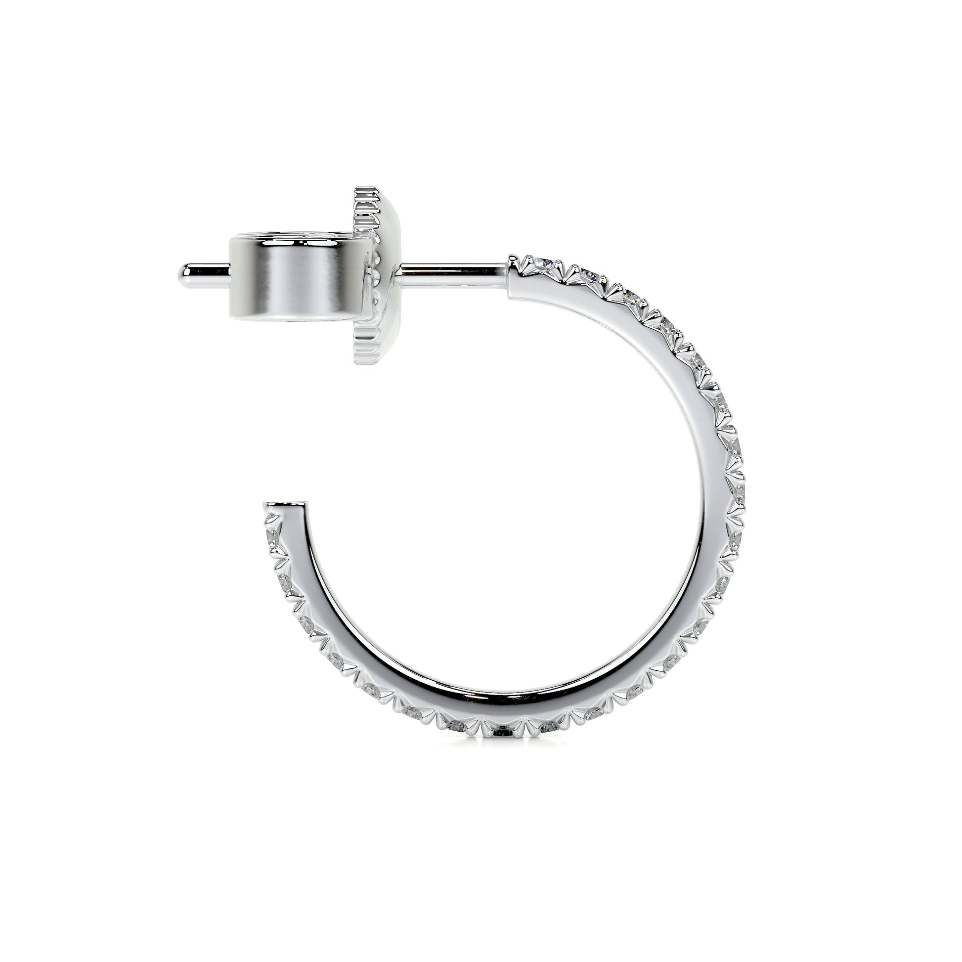 White :: round lab grown diamond stud earrings 0.50ct total weight classic solitaire white gold everyday luxury jewelry