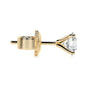 Yellow :: simple round diamond stud earrings lab grown white gold classic everyday wear jewelry