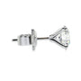 White :: timeless round diamond stud earrings lab grown solitaire white gold essential everyday jewelry