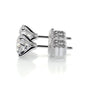 White :: minimalist round lab grown diamond stud earrings white gold clean classic design fine jewelry
