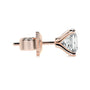 Rose :: refined princess cut lab grown diamond stud earrings square shape white gold sophisticated jewelry