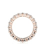Rose :: sustainable cushion lab grown diamond eternity ring eco friendly jewelry