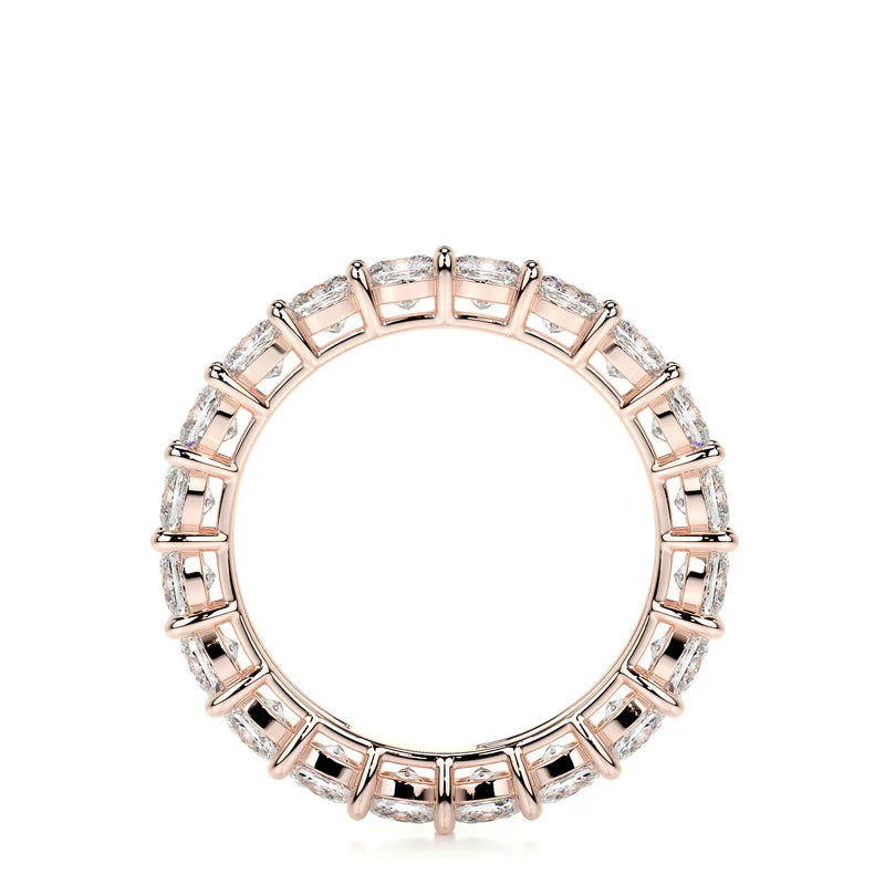 Rose :: sustainable cushion lab grown diamond eternity ring eco friendly jewelry