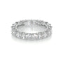White :: Vamorae cushion lab grown diamond eternity ring IGI certified full eternity band