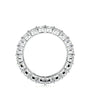White :: Vamorae lab grown diamond eternity band cushion cut elegant bridal ring