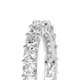 White :: full eternity cushion lab grown diamond ring minimalist stacking band