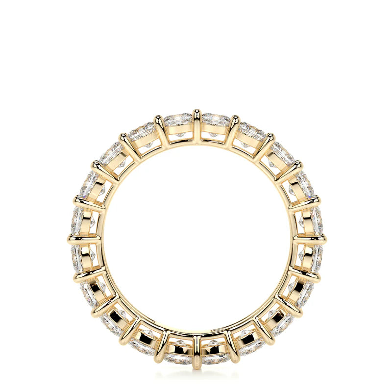 Yellow :: elegant Vamorae cushion lab grown diamond eternity ring luxury design