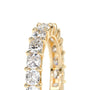 Yellow :: modern cushion lab grown diamond eternity band bridal jewelry ring