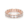 Rose :: full eternity emerald cut lab grown diamond ring minimalist stacking band