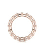 Rose :: continuous emerald cut lab diamond eternity band fine jewelry wedding ring