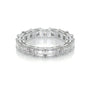 White :: Quenara emerald cut lab grown diamond eternity ring IGI certified full eternity band