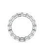 White :: IGI certified emerald lab diamond eternity ring full diamond band