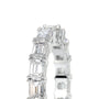 White :: Quenara lab grown diamond eternity band emerald cut elegant bridal ring