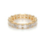 Yellow :: sustainable emerald cut lab grown diamond eternity ring eco friendly jewelry