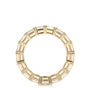 Yellow :: classic emerald cut lab grown diamond eternity band timeless wedding ring