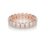 Rose :: stackable oval lab grown diamond eternity ring minimalist bridal band