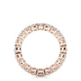 Rose :: classic oval lab grown diamond eternity band timeless wedding ring