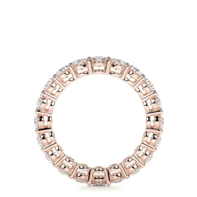 Rose :: classic oval lab grown diamond eternity band timeless wedding ring
