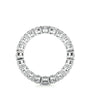 White :: Zorielle lab grown diamond eternity band oval cut luxury bridal ring