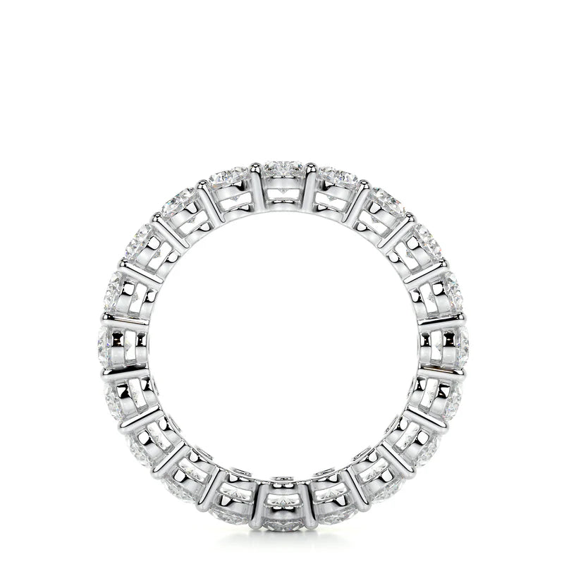 White :: Zorielle lab grown diamond eternity band oval cut luxury bridal ring