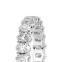 White :: luxury oval lab grown diamond eternity ring IGI certified women band