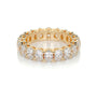 Yellow :: fine jewelry oval lab diamond eternity ring for women stacking band