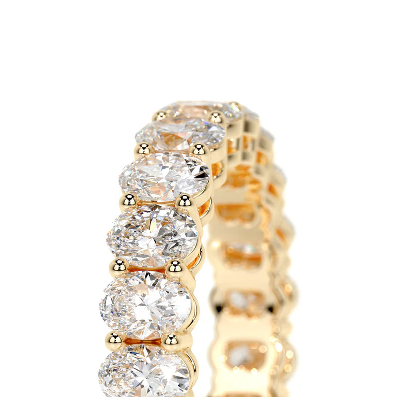 Yellow :: women’s oval lab grown diamond eternity ring IGI certified luxury band