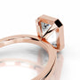 Rose :: IGI certified emerald bezel diamond ring lab grown fine jewelry