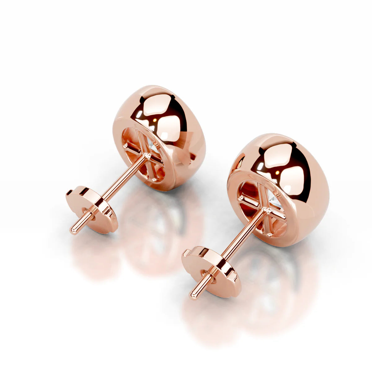 Rose :: pear diamond studs IGI certified lab grown elegant jewelry