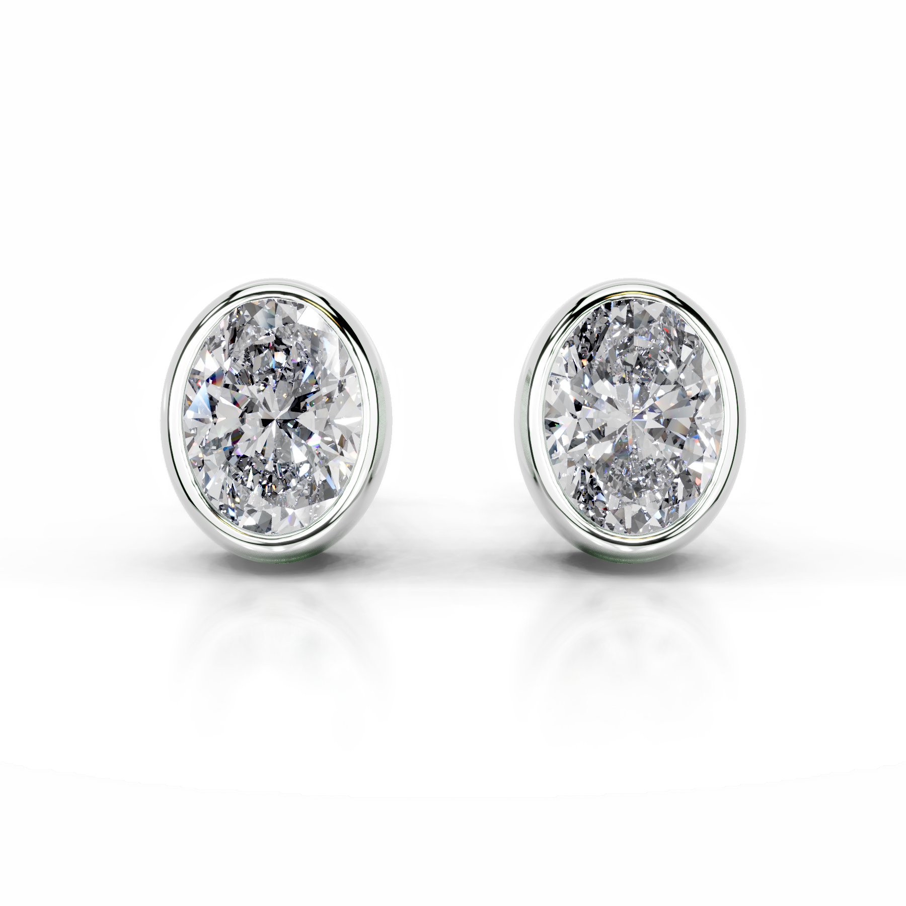 White :: pear shape lab grown diamond stud earrings IGI certified elegant design