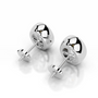 White :: IGI certified pear shape diamond studs lab grown luxury earrings