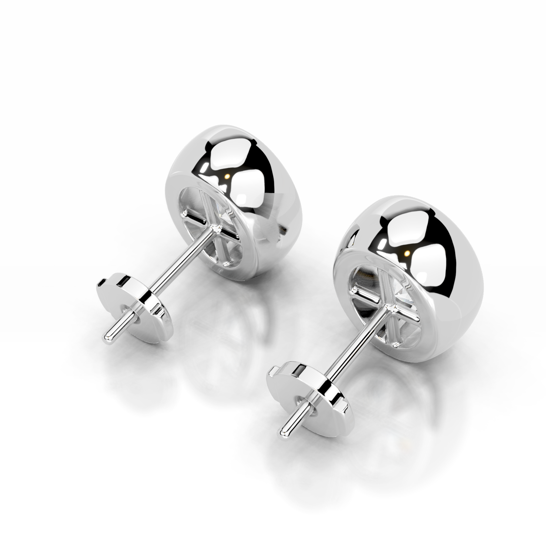 White :: IGI certified pear shape diamond studs lab grown luxury earrings