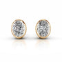 Yellow :: pear shape diamond stud earrings minimalist luxury everyday wear