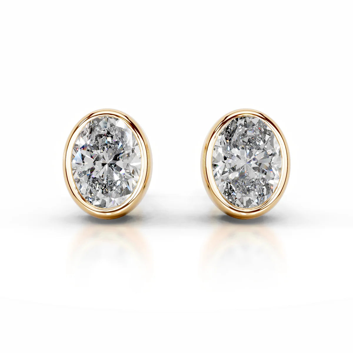 Yellow :: pear shape diamond stud earrings minimalist luxury everyday wear