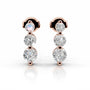 Rose :: luxury cascading diamond earrings lab grown 6ct white gold elegant long drop fine jewelry