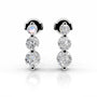 White :: 6 carat lab grown diamond drop earrings cascading design white gold luxury statement fine jewelry for women