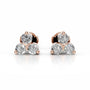 Rose :: everyday luxury diamond stud earrings lab grown 0.60 carat round white gold elegant design