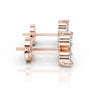 Rose :: :: stylish lab grown diamond stud earrings 0.60 carat round brilliant white gold clean minimal design