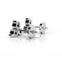 White :: round lab grown diamond stud earrings 0.60ct total weight classic solitaire white gold everyday luxury jewelry