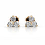 Yellow :: 0.60ct lab grown diamond earrings round brilliant white gold minimal elegant stud design