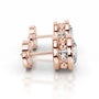 Rose :: designer lab grown diamond earrings round bezel 3 carat white gold high quality fine jewelry