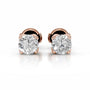 Rose :: round diamond earrings lab grown eco friendly fine jewelry gift