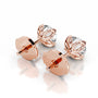Rose :: elegant round diamond studs lab grown modern luxury design