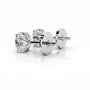 White :: lab grown diamond studs round cut luxury fine jewelry for women