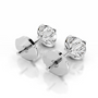 White :: IGI certified round diamond earrings lab grown elegant stud design