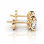 Yellow :: round lab grown diamond earrings silver gold platinum options