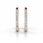 Rose :: :: designer lab grown diamond hoop earrings 4.30 carat inside out white gold refined luxury jewelry