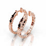 Rose :: :: sophisticated diamond hoop earrings lab grown 4.30 carat white gold luxury evening jewelry